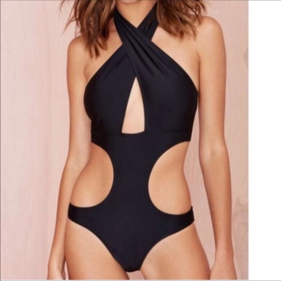 Nasty Gal Other - Nasty Gal Cross Front Swimsuit